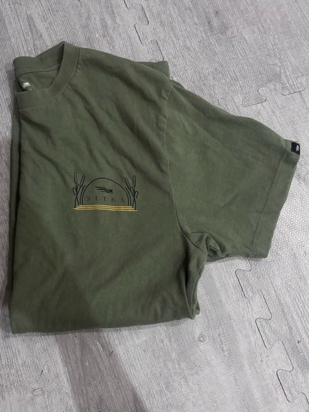 Sitka Olive Green Graphic Tee